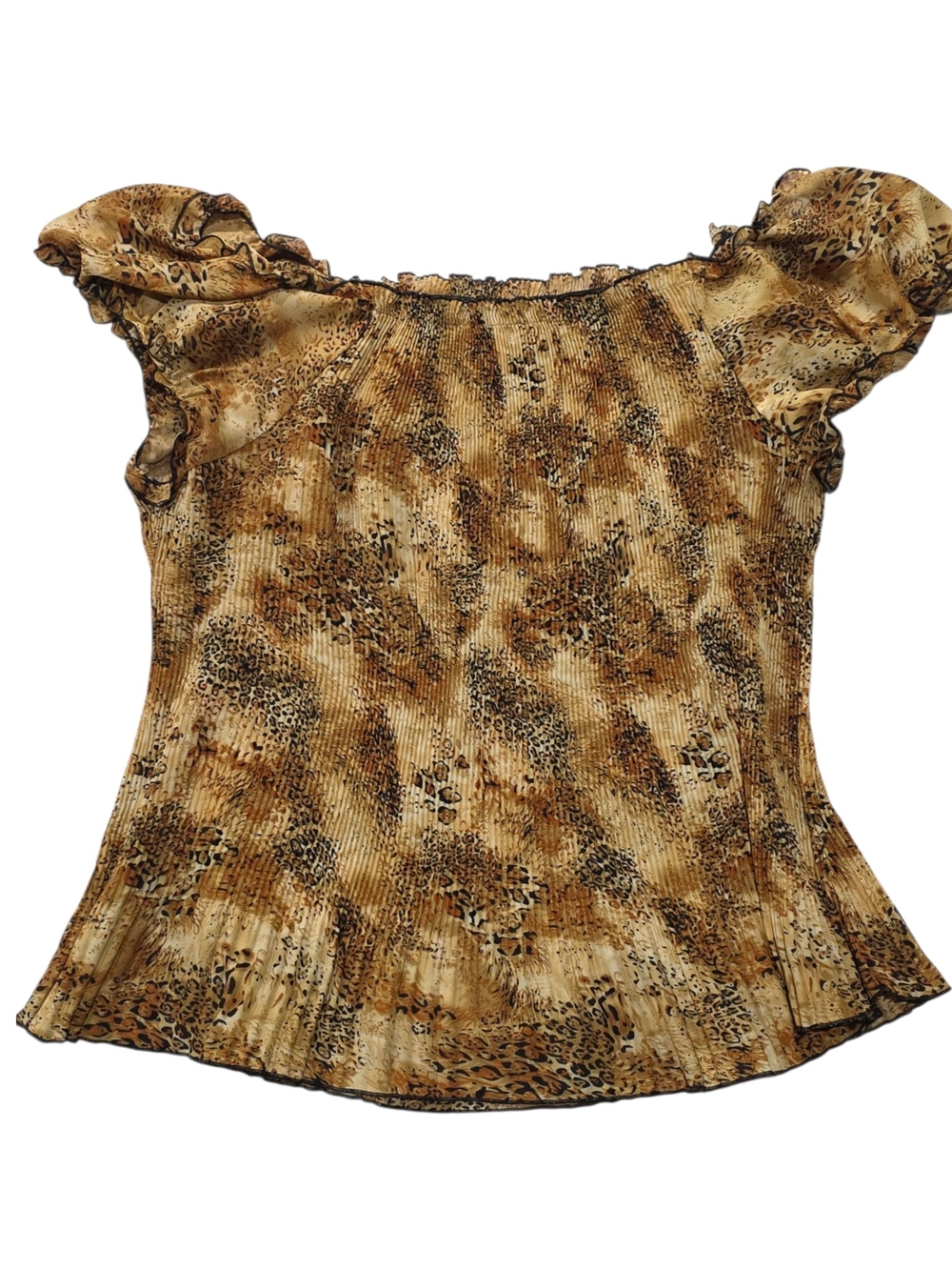 Piano Animal Print Stretchy Blouse Shirt Top Size 2X-   D204